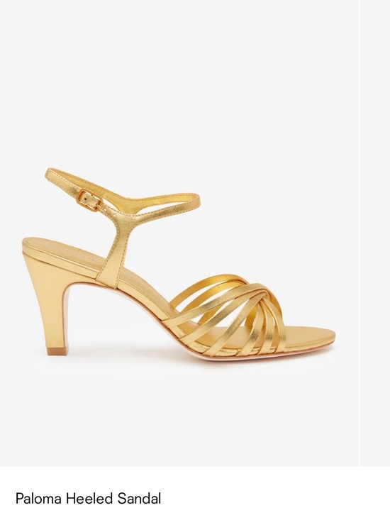 Reformation Shoes - Paloma Heeled Sandal in Vintage Gold